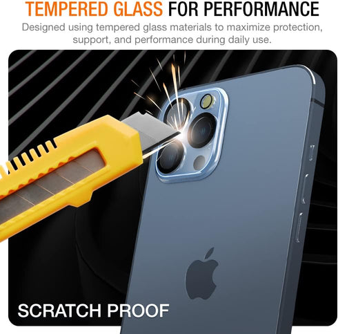 Trianium 3 Pack Camera Lens Screen Protector Compatible for iPhone 13 Pro and iPhone 13 Pro Max (2021, 6.1" / 6.7" Phone) - Clear [Support Night S...