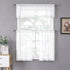 Tollpiz White Sheer Valance Linen Textured Bedroom Valance Curtains Sheer Light Filtering Rod Pocket Voile Curtain Valances for Living Room, 54 x ...