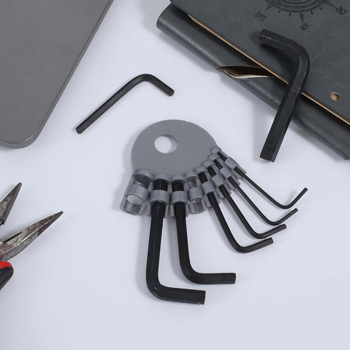 8pcs Hex Key Set Allen Wrench Set 1.5-6 mm Hex Key Key Chain Set Portable L Shape Bike Allen Wrench Repair Tool for Bike Motorcycle Repair Furnitu...