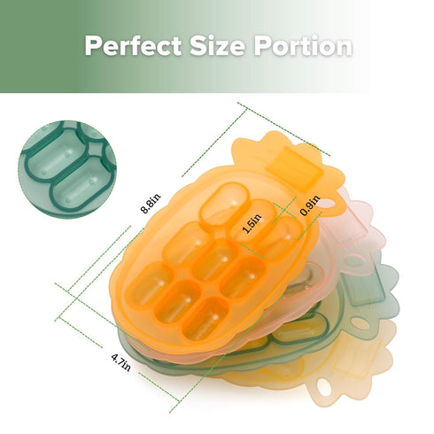 Haakaa Silicone Nibble Freezer Tray -Breastmilk Teething Popsicle Mold - Baby Fruit Food Feeder Teether Tray - Baby Food Maker - Ice Cube Tray - 4...
