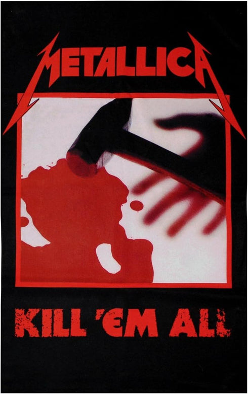 Metallica Poster Kill Em All Album Cover Official Textile Flag 104 X 65Cm...