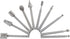10pcs/set DIY Tree Root Carving 3mm Shank High Speed Steel Carpentry Handmade Electric Grinding Head Engraving Milling Cutter Rotary Burr Bit Set...