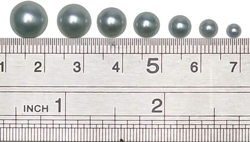 Chenkou Craft Random 1900pcs Assorted 7 Sizes(3/4/5/6/7/8/10mm) Blue Imitation Half Pearl Bead Flat Back Gem Scrapbook Craft DIY Loose Beads + Pla...