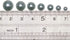 Chenkou Craft Random 1900pcs Assorted 7 Sizes(3/4/5/6/7/8/10mm) Blue Imitation Half Pearl Bead Flat Back Gem Scrapbook Craft DIY Loose Beads + Pla...