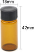 JIUWU Liquid Sample Glass Bottles Vials Screwcap Brown Lab Collection Container Capacity 5ml (0.17 Oz) Pack of 10...