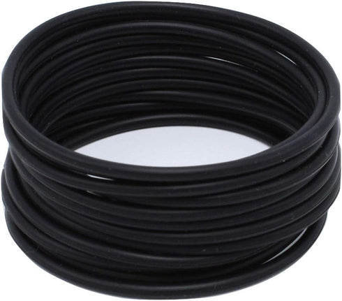 WTZ 12 Piece Stretchable Black Rubber Gummy Bracelets Silicone Jelly Wristband Anklets...