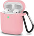 SATLITOG AirPods Case, Full Protective Silicone Cover for Apple AirPods 1&2 Wireless and Wired Charging Case, Pink...