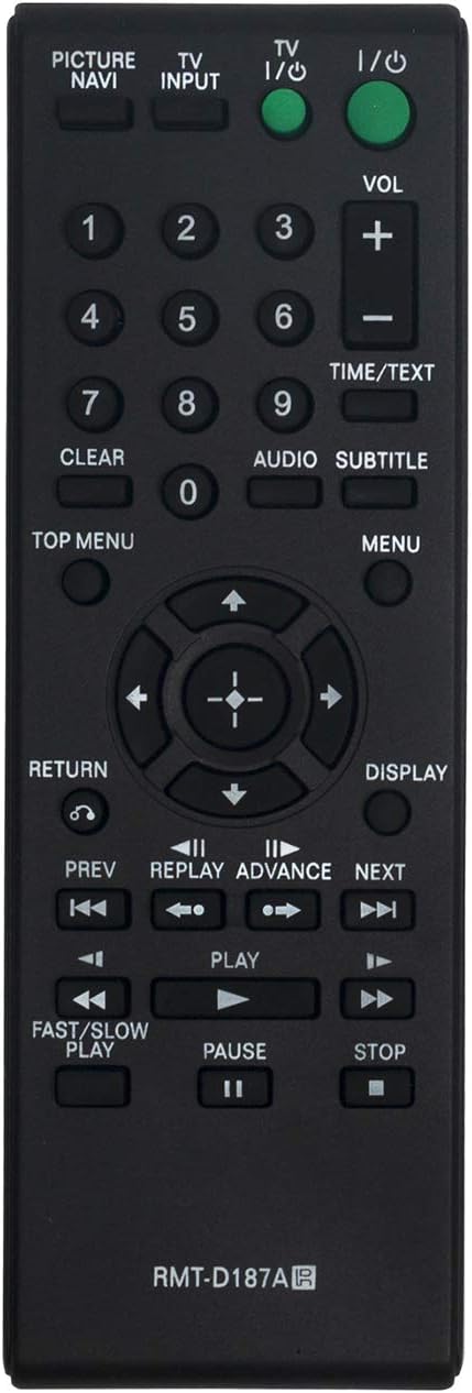 RMT-D187A Replacement Remote Control fit for Sony DVD CD Player DVP-NS718H DVP-SR500H DVP-SR101P DVP-SR200P DVP-SR401HP DVP-NS710H DVP-SR400P DVP-...
