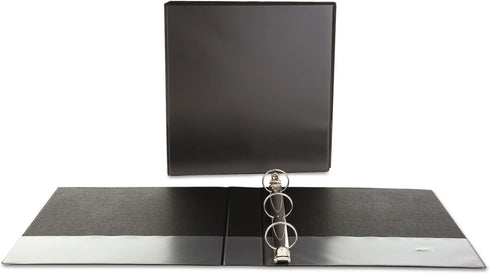 Universal 20971 Economy Round Ring View Binder, 1-1/2-Inch Capacity, Black...