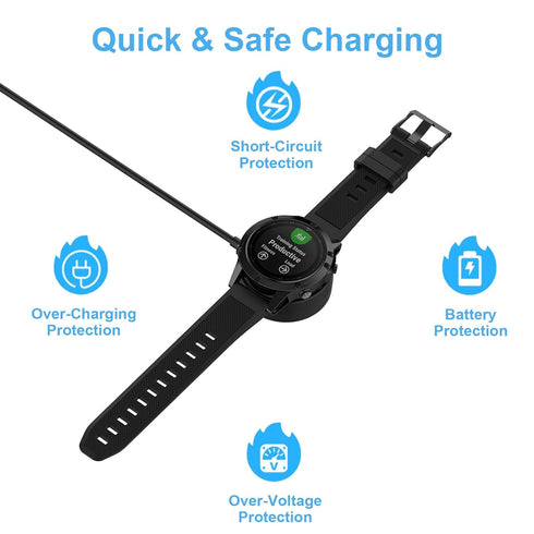 COSOOS 2-Pack USB-C Charging Cables for Garmin Charger Cable Stand, 1m Long & 30cm Short Watch Charging Dock Station for Garmin Fenix 7 6 5, Vivoa...