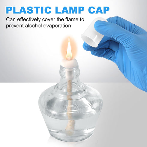 Annhua Alcohol Lamp Burner Alcohol Bunsen Burner 150ML, Glass Alcohol Burner Lab Equipment Heating - 5 Replacement Wicks, 2 Droppers and Funnel...