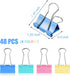 48Pcs Multicolour Binder Clips,1.25inch Colorful Tempered Steel Medium Binder Clips Paper Clamps Clips Office Supplies for Office, Home, School,Ta...