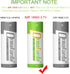 18500 Rechargeable Batteries with Flat Top, 18500 Rechargeable Li-ion Battery 3.7V 1600mAh for Solar Garden Light, Flashlight - 4 Pack...