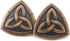 Bezelry 12 Pieces Triangle Celtic Trinity Knot Metal Shank Buttons. 20mm (3/4 inch) (Antique Copper)...