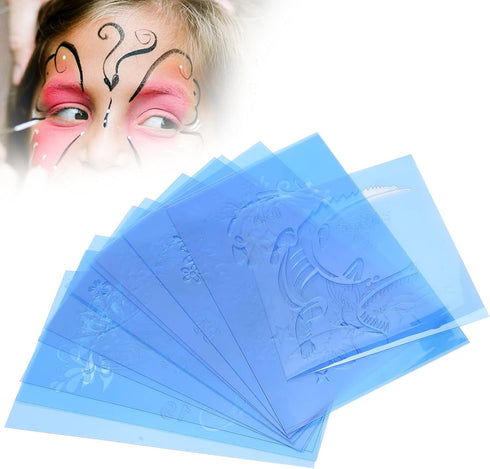 12 Pieces Face Painting Template, Reusable Face Paint Makeup Stencils Body Painting Template for Kids Adult, Suitable for Birthday Halloween Chris...