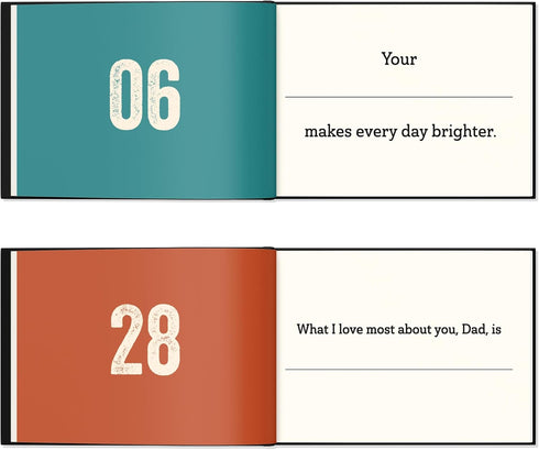 What I Love about Dad Book - Father's day Gifts for Dad from Daughter, Son - Dad Gifts from Daughter, Son - Birthday Gifts for Dad, Dad Birthday G...