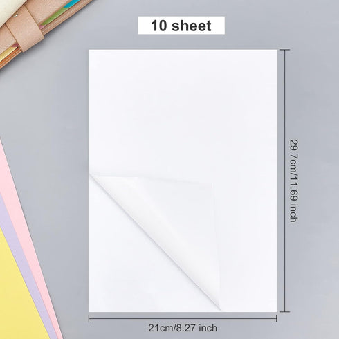 BENECREAT 10Sheet A4 Size White Double Sided Tape Sheets 8.3x11.5 Inch Strong Adhesive Tap Sheet Removable Glue Sheet for Arts Craft Photo Albums ...