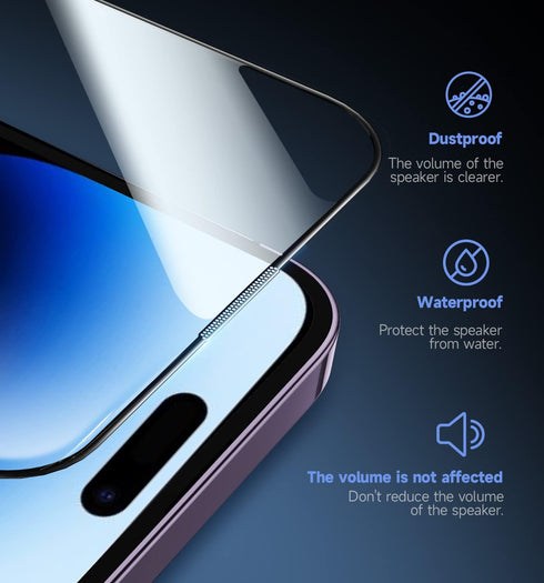 MAGIC JOHN 2 Pack for iPhone 14 Pro 6.1 inch Tempered Glass Screen Protector, Auto Dust-Elimination Installation, Bubble Free, Dynamic Island Comp...