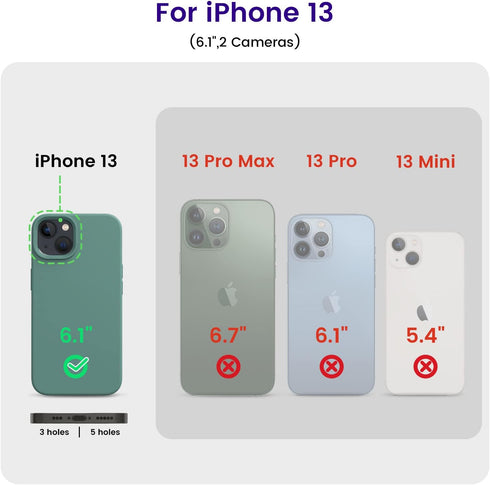 OTOFLY Designed for iPhone 13 Phone Case, Silicone Shockproof Slim Thin Phone Case for iPhone 13 6.1 inch Midnight Green......