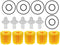 04152-YZZA1 Oil Filter Kit for Toyota Avalon Camry RAV4 Sienna Lexus ES300h ES350 IS200t RX350 RX450h...
