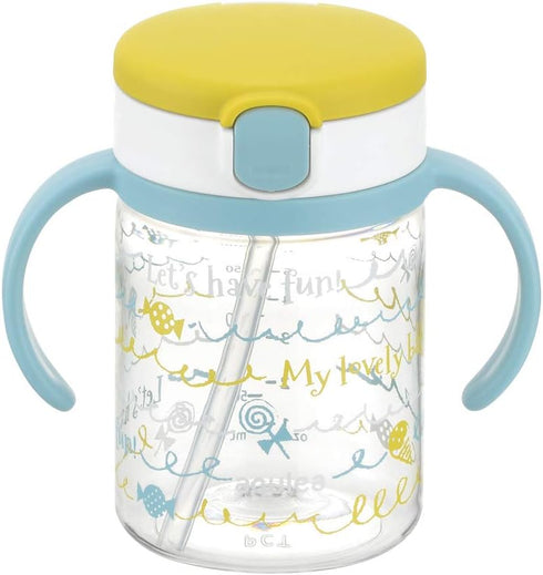Richell Aqulea Outing Straw Mug 200ml Yellow...