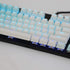 YMDK Double Shot 104 Dyed PBT Shine Through Keyset OEM Profile Keycap Set for Cherry MX Switches Mechanical Keyboard 104 87 61,Blue White Gradient...