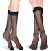 5 Pair Sheer Knee High Stockings, Black Knee High Socks With Reinforced Toe, 20D Elastic Nylon Stockings for Women...