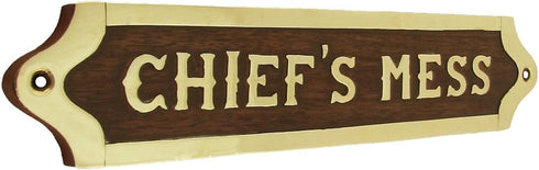 Treasure Gurus Chiefs Mess Brass Door Sign Maritime Ships Plaque...