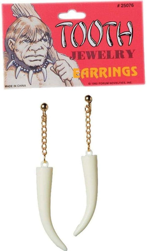 Stone Age Style Sabre Tooth Earrings...