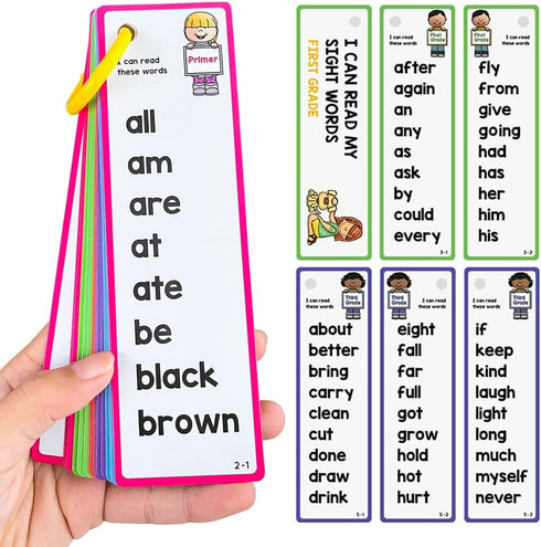 220 Sight Words Flashcards, High Frequency 220 Words, Beginning Reading, Kindergarten to 1st Grade, ESL Teaching Materials, Autism Learning Materi...