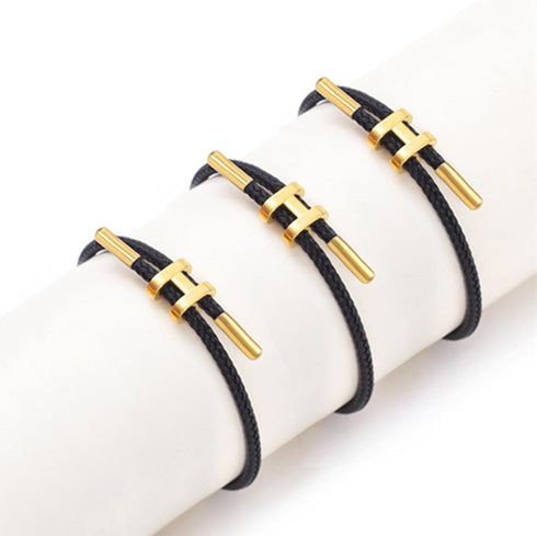 Simple Titanium Rope Steel Wire Bracelet with Adjustable Design Polished H Shape Buckle Bracelet Outdoor Casual Minimalist Fashion Gift for Women ...