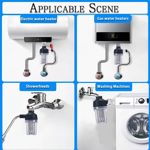 Spin Down Sediment Filter, Reusable Sediment Water Filter, with 250 Mesh Screen, Leak-Proof Gasket and wrench, For water heaters, washing machines...