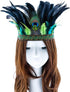 Aukmla Peacock Feather Fascinator Decorative Feather Headpiece Crown Headdress Costume Halloween Headband for Party...