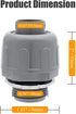 2pcs 1/2 Inch NPT Liquid Tight Connector, 180-Degree Electrical Conduit Connector Fitting...