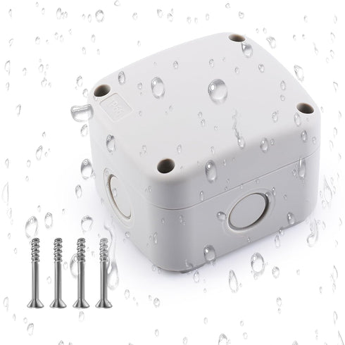 Nineleaf Outdoor Electrical Box,Small Electrical Junction Box 3 1/4"X2 3/4"X2 1/4"(86X74X62Mm) Ip66,White,Surface Mount Junction Box with Cover,Wa...