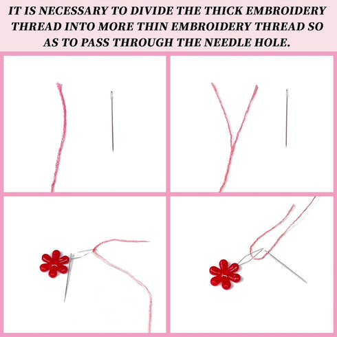 INFUNLY 4 Pack Snowflake Embroidery Kits Cross Stitch Kits for Beginners Adults Christmas Needlepoint Starter Kit with Instructions for Thanksgivi...