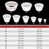 stonylab Silicone Filter Adapter Cones, 9-Pack Durable Tapered Collar Rubber Stopper Buchner Funnel Flask Cones Adapter Set, Wear Resistance Smoot...