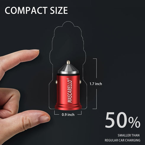 The Fastest USB Cigarette Lighter Adapter and The Smallest Metal Car Charger?ETIBIG Mini car Lighter Adapter USB .Compatible with iPhone 15 Pro Ma...