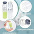 OLYCRAFT 30 Sets 10ml/0.34oz Clear Sealed Sample Vials Glass Sample Vials with Rubber Stopper and Plastic Aluminum Top Caps Glass Lab Sample Vials...