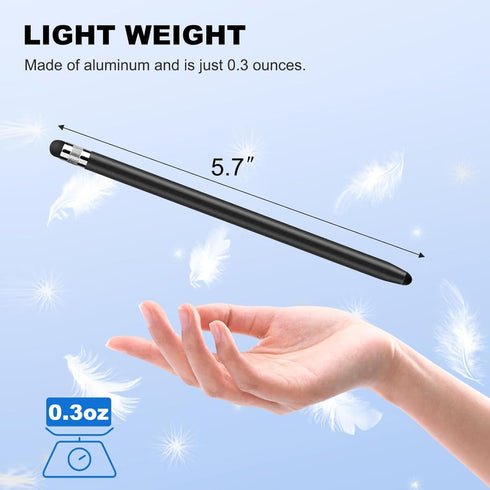 4 Pcs Stylus Pen for Touch Screen, Work for iPad/iPhone/Android Tablets, Stylus 2-in-1 Sensitivity and High Precision, Compatible with All Touch S...