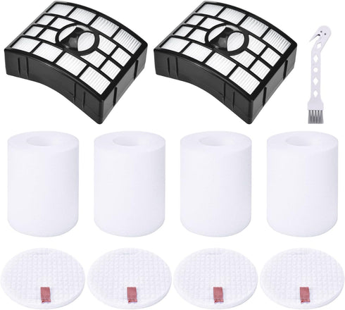 Leadaybetter 2 HEPA + 4 Foam & Felt Filters for Shark Rotator Powered Lift-Away XL Capacity NV755, UV795 Vacuum Cleaner, Compare to Part # XFF750 ...