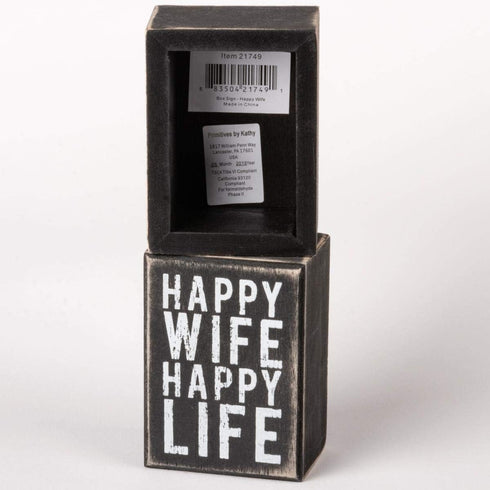 Primitives by Kathy Classic Box Sign, 2.50" x 3.50",Black/White...