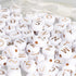 500 Pcs Acrylic Alphabet Letter Beads Rose Gold On White Name Bracelets for Jewelry Making (goldonwhite) (Rosegold)...