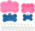 32Pcs Bone Silicone Resin Mold Keychain Pendant with 10 Key Rings and 20 8mm Split Rings Expoy Resin Casting Mold Jewelry Making DIY Creative Hand...