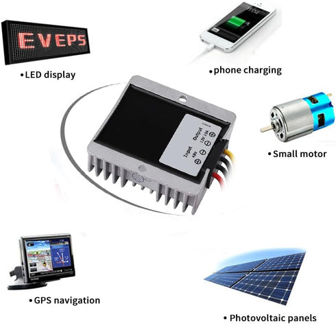 DC DC Converter 48V to 12V, Power Source Voltage Step Down Converter 10A 120W DC to DC Converter 48V to 12V Voltage Buck Converter...