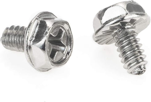 Toothed Hex 6/32 Screw 6# -32Computer PC Case Hard Drive Motherboard Mounting Screws, 100 PCS...