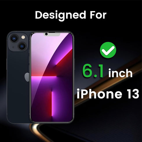 3 Pack Privacy Screen Protector for iPhone 13 6.1 Inch with 3 Pack Camera Lens Protector, Anti Spy Tempered Glass Film, Anti-Scratch, Touch Sensit...