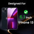 3 Pack Privacy Screen Protector for iPhone 13 6.1 Inch with 3 Pack Camera Lens Protector, Anti Spy Tempered Glass Film, Anti-Scratch, Touch Sensit...