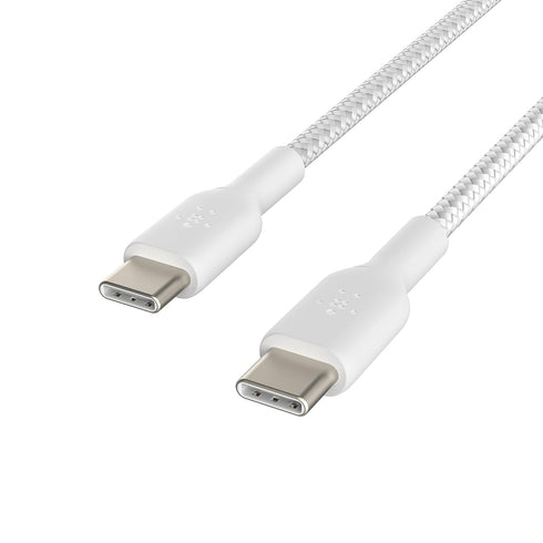 Belkin BoostCharge Braided USB-C to USB-C Cable (1M/3.3ft) for iPhone 15, iPhone 15 Pro, iPhone 15 Pro Max, iPhone 15 Plus, Galaxy S23, S22, Note1...