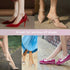 2 Pairs Pigskin High Heel Cushion Inserts Insoles, Anti-Slip Shoe Inserts for Dress Shoes Pain Relief, Adhesive Arch Support Sandal Insoles, Leath...